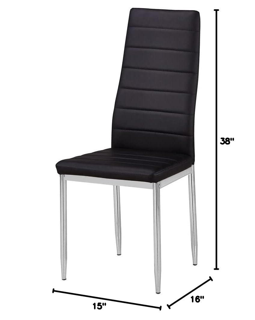 Set of 2 Black Modern Chairs V656809