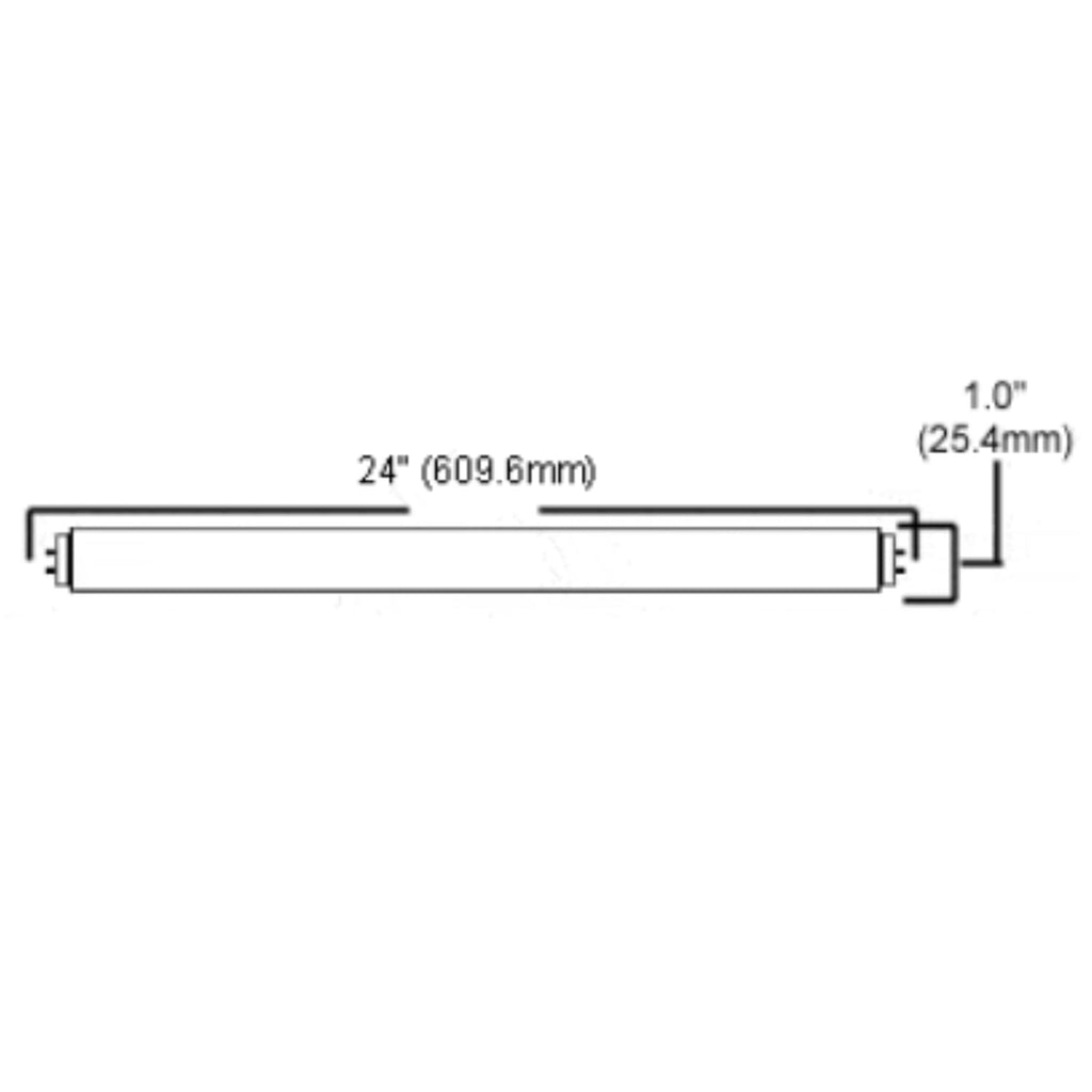 24 Inch T8 Fluorescent Tube Light Bulb 17W 3000K Soft White G13 Bi-Pin Base Pack of 10 L292424