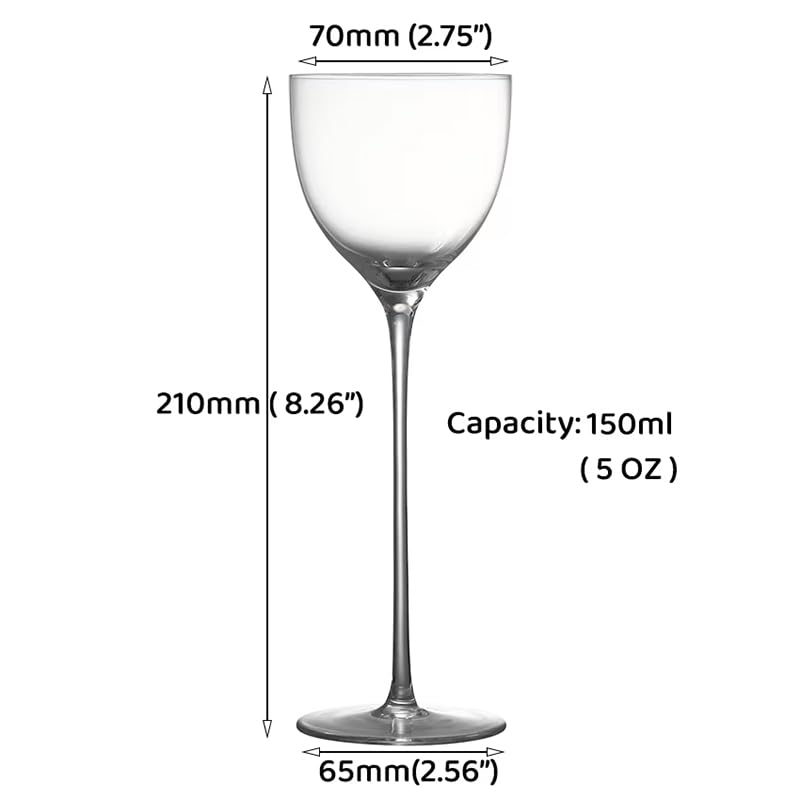 Clear 5oz Stemmed Cocktail Glasses, 6 Pieces X630