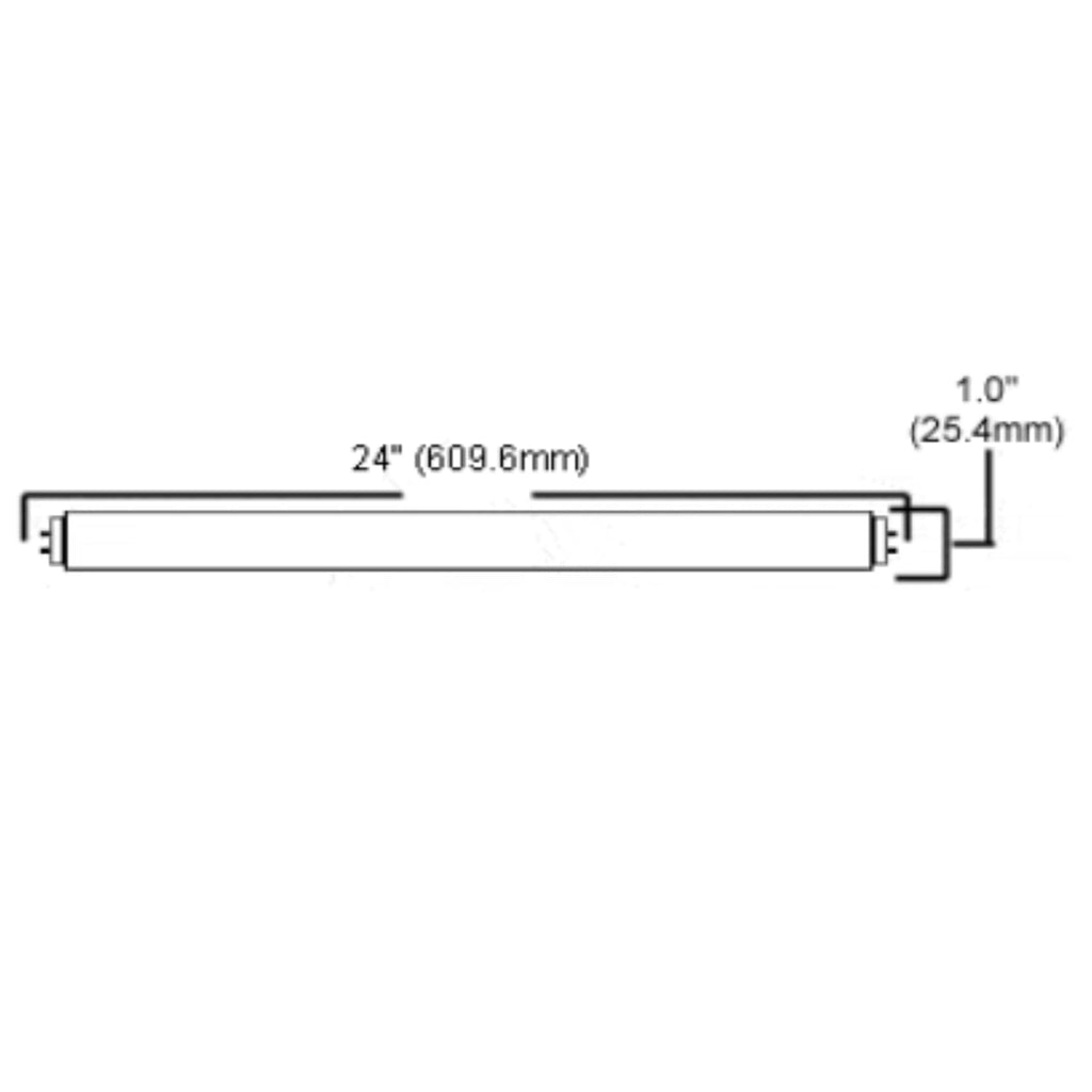 24 Inch T8 Fluorescent Tube Light Bulb 18W 4100K Cool White G13 Bi-Pin Base 1200 Lumen 2 Foot Linear Lamp Pack of 30 F8474