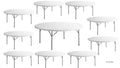 White 6 Ft Round Plastic Folding Table Z281753
