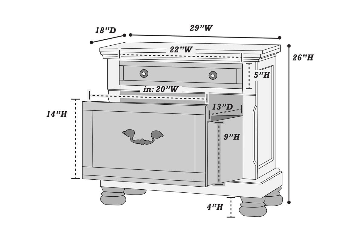 California King Bed Frame Antique Cherry C595042