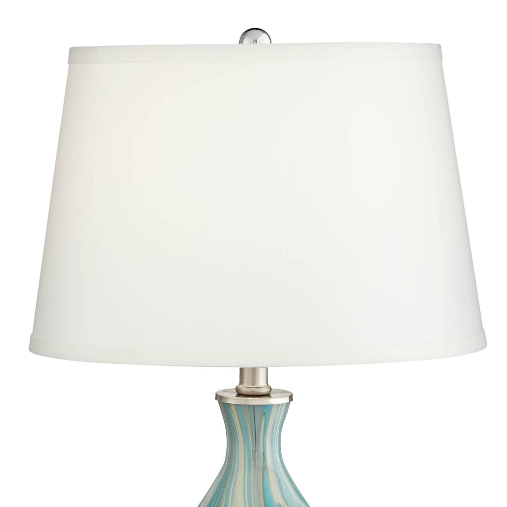22" High Blue Gray Art Glass Table Lamp M953001