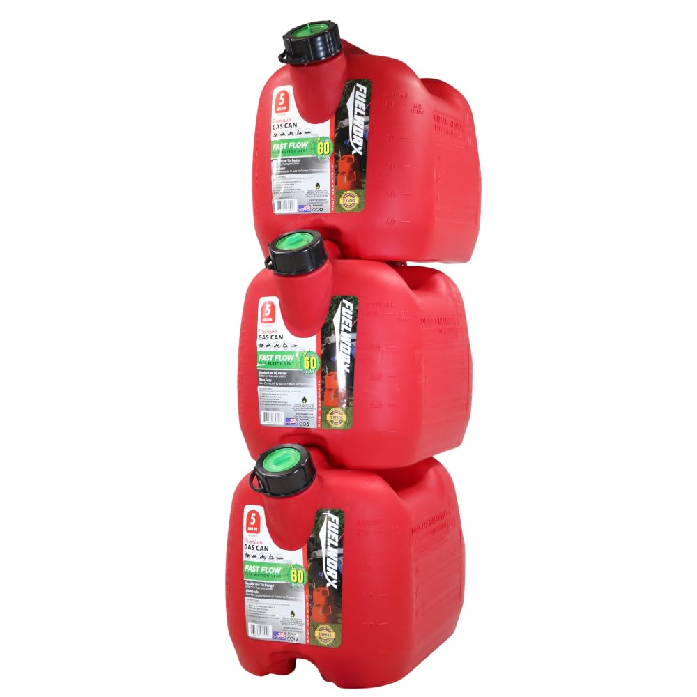5 Gallon Gas Cans 3-Pack F835276