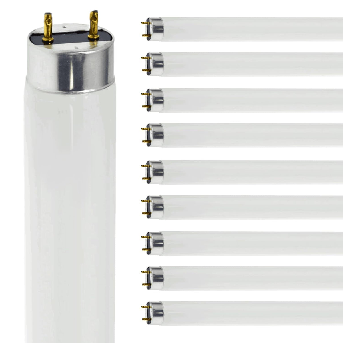 24 Inch T8 Fluorescent Tube Light Bulb 17W 3000K Soft White G13 Bi-Pin Base Pack of 10 L292424