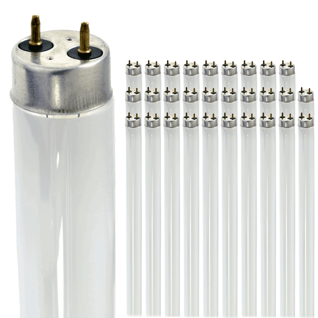 24 Inch T8 Fluorescent Tube Light Bulb 18W 4100K Cool White G13 Bi-Pin Base 1200 Lumen 2 Foot Linear Lamp Pack of 30 F8474