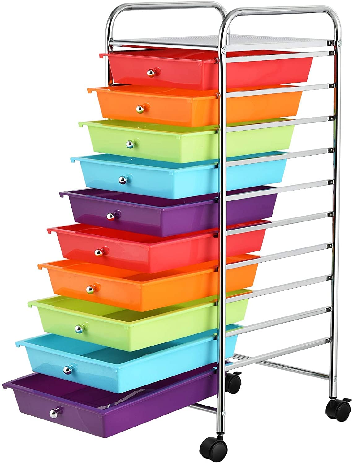 10 Drawer Rolling Storage Cart with Wheels L218