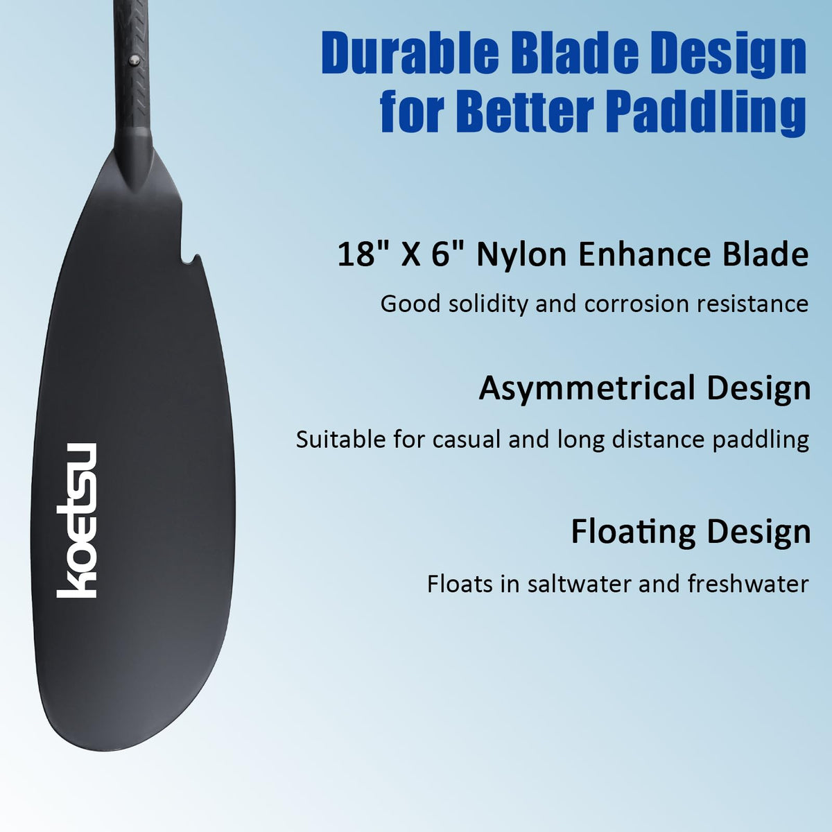 Aluminum 4-Piece Adjustable Double-Sided Kayak Paddle G8695