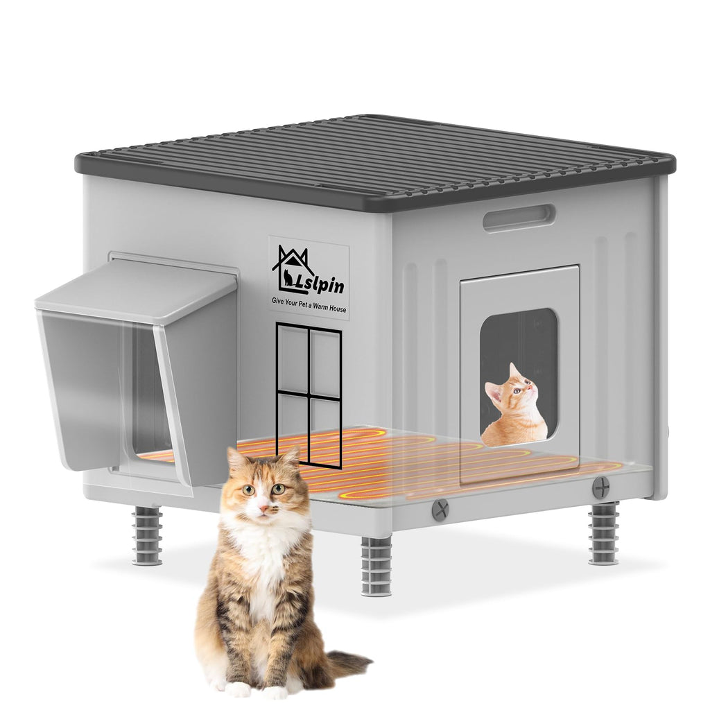 Heated Insulated Elevated Cat House R845