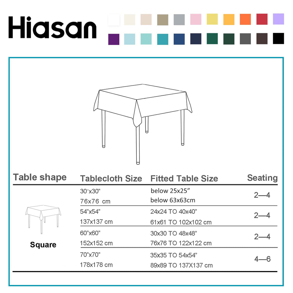 Square Checkered Tablecloth 30 x 30 Inch H572674