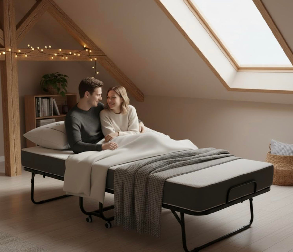 Foldable Bed with 5" Memory Foam Mattress L12279