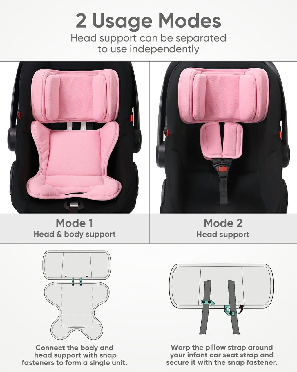 Pink Infant Car Seat Insert C604