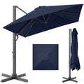 10x10ft Cantilever Patio Umbrella with 260 GSM Canopy and Aluminum Frame A211807