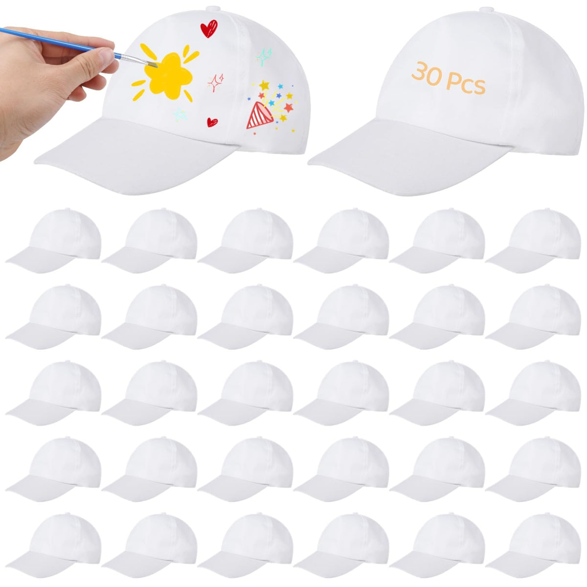 Polyester Adjustable Blank Baseball Caps F50361