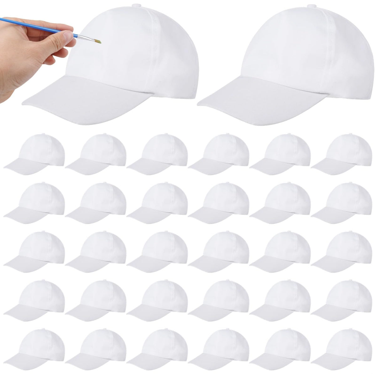 Polyester Adjustable Blank Baseball Caps F50361