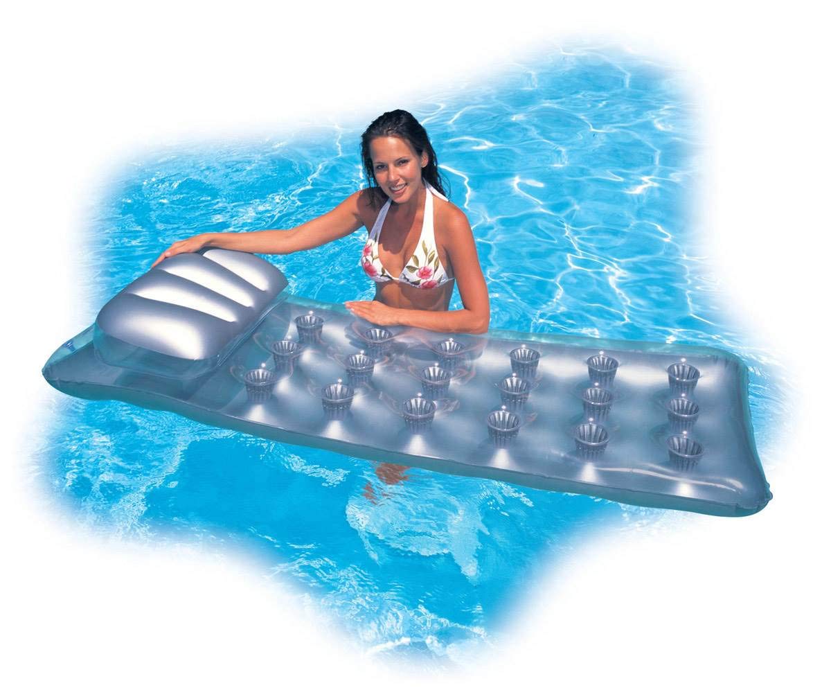 18-Pocket Mattress Pool Lounger with Headrest 3 Pack H76663
