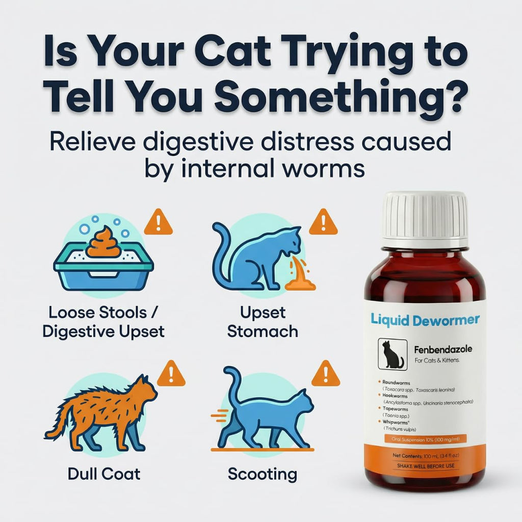Liquid Fenbendazole Dewormer for Cats & Kittens 100ml P55782