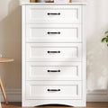 White 5 Drawer Wood Dresser X435