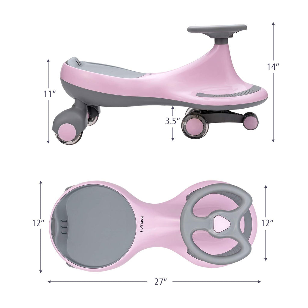 Pink Wiggle Car with LED Flashing Wheels Y324308