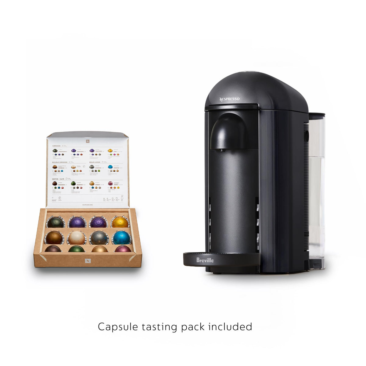 Ink Black Coffee and Espresso Maker with Milk Frother O540757