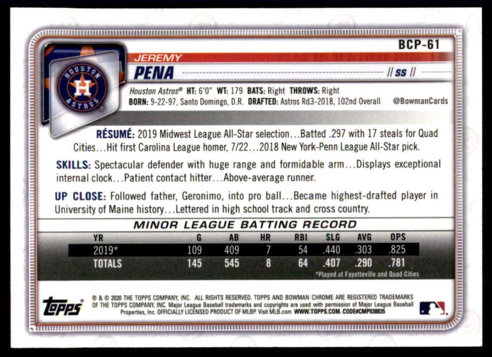 2020 Bowman Chrome Prospect Mega Box Baseball Y18246
