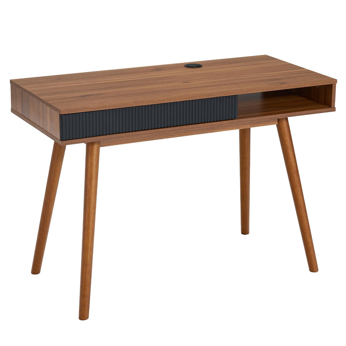 Walnut Wood Desk with Drawer R430902
