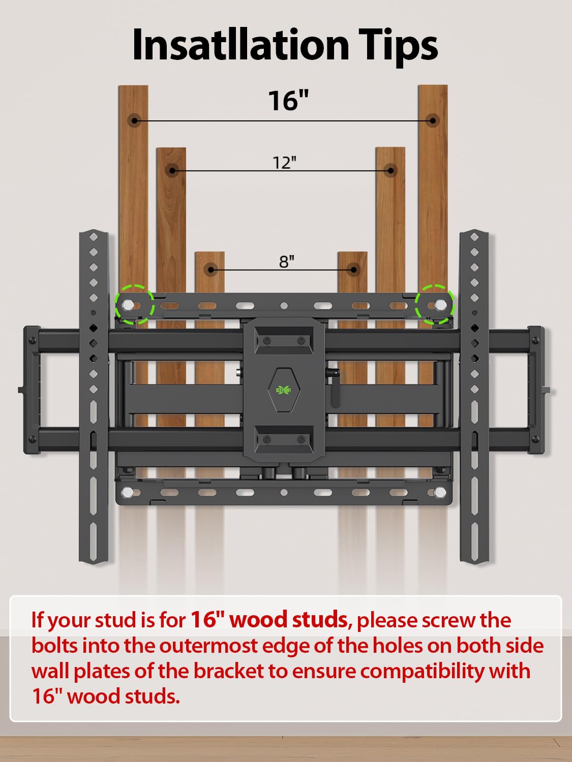 Full Motion TV Wall Mount for 42-90 inch Flat Screen Z76161