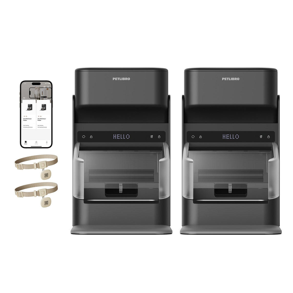 RFID Automatic Cat Feeders for 2 Cats B62939