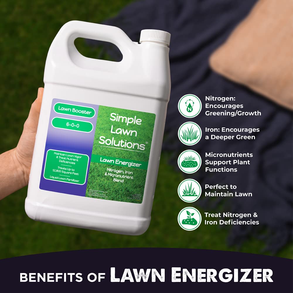 Commercial Grade Liquid Grass Fertilizer with Nitrogen, Iron, Micronutrients 1 Gallon O81237