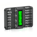 16 Bay AA AAA C D NiMH Battery Charger with LCD Display F45614