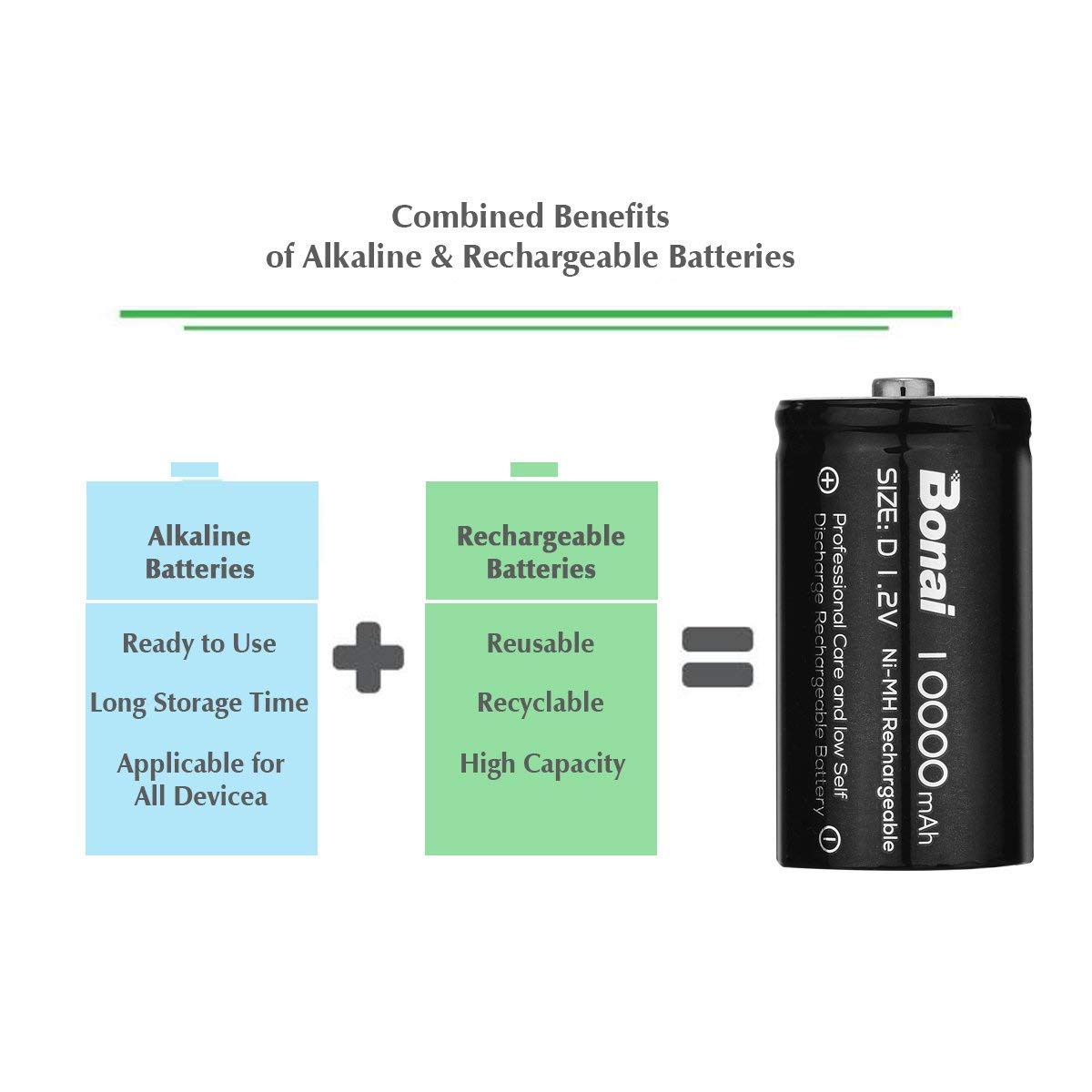 Rechargeable D Batteries 8 Pack D897