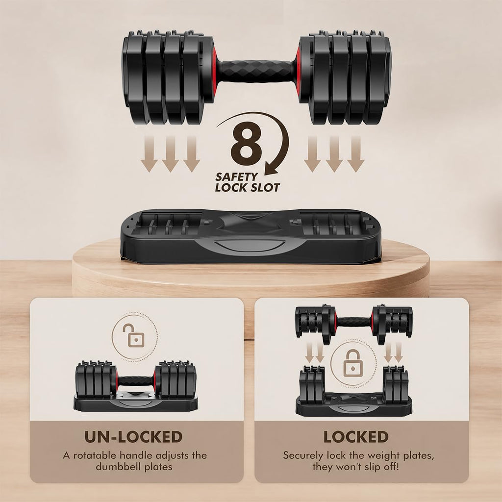 25 lb Adjustable Dumbbell Set I490915