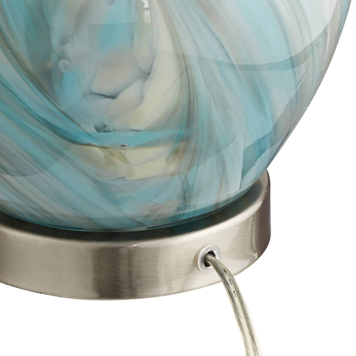 22" High Blue Gray Art Glass Table Lamp M953001