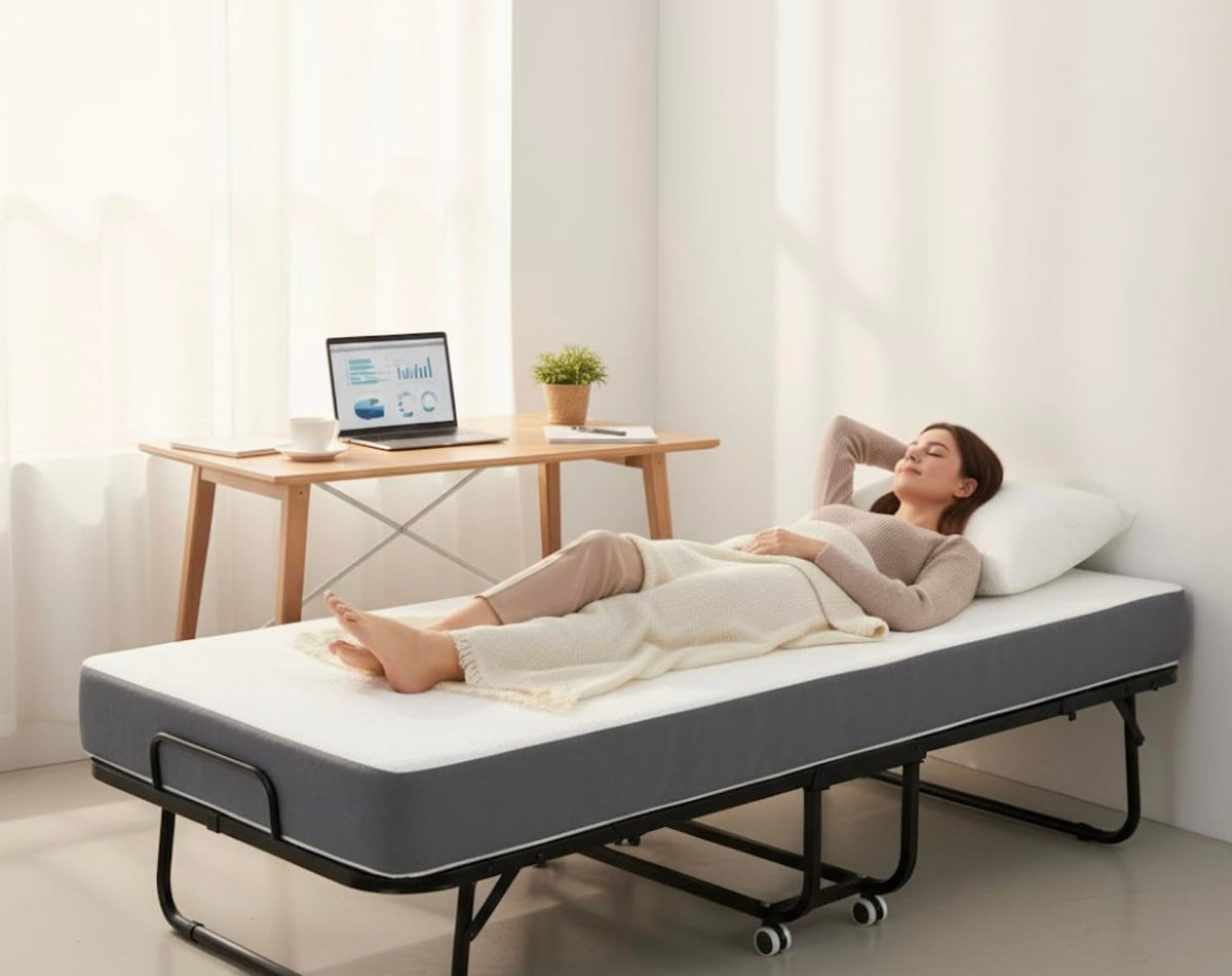 Foldable Bed with 5" Memory Foam Mattress L12279