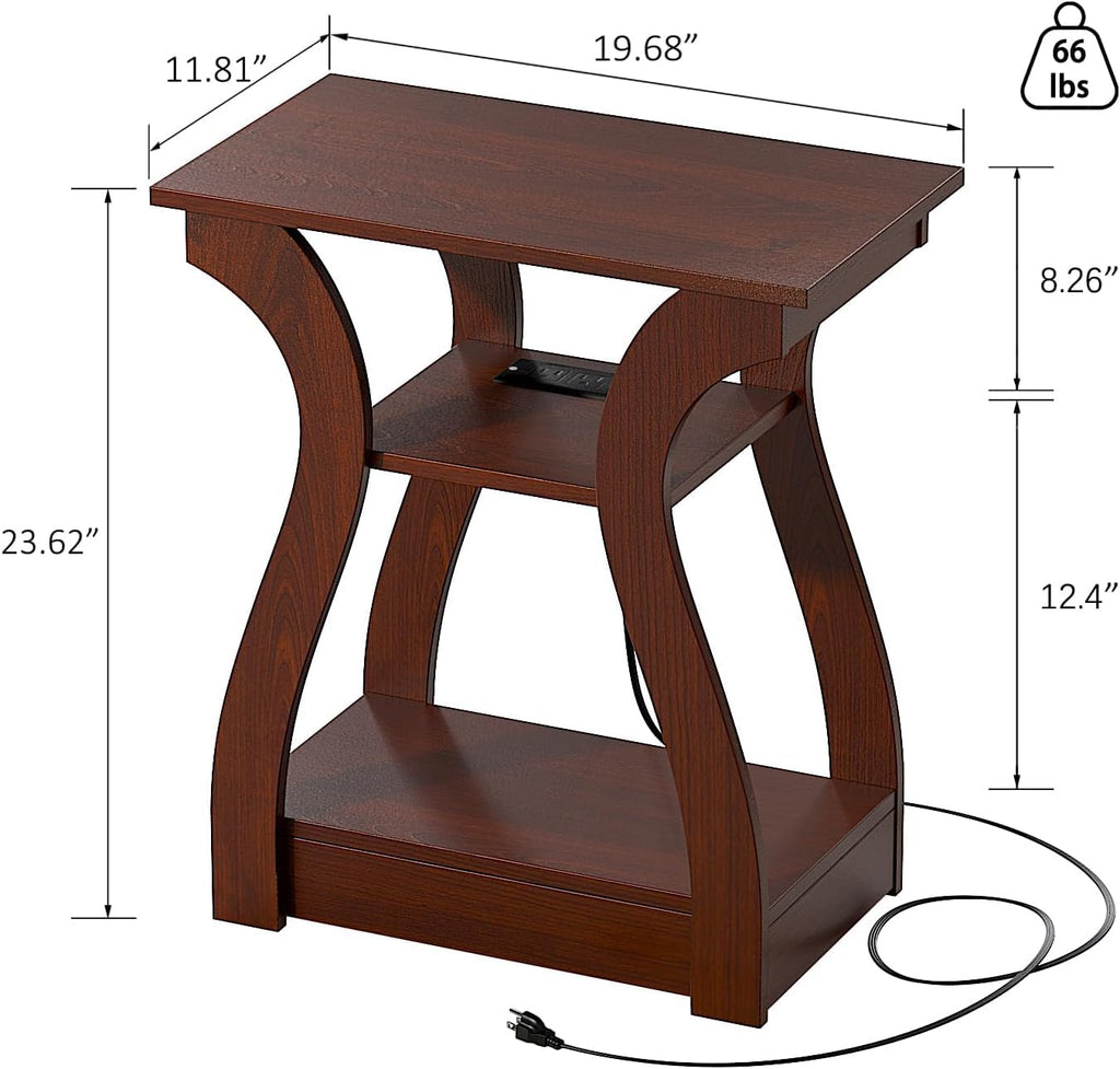 3 Tier End Table with Charging Station J44999