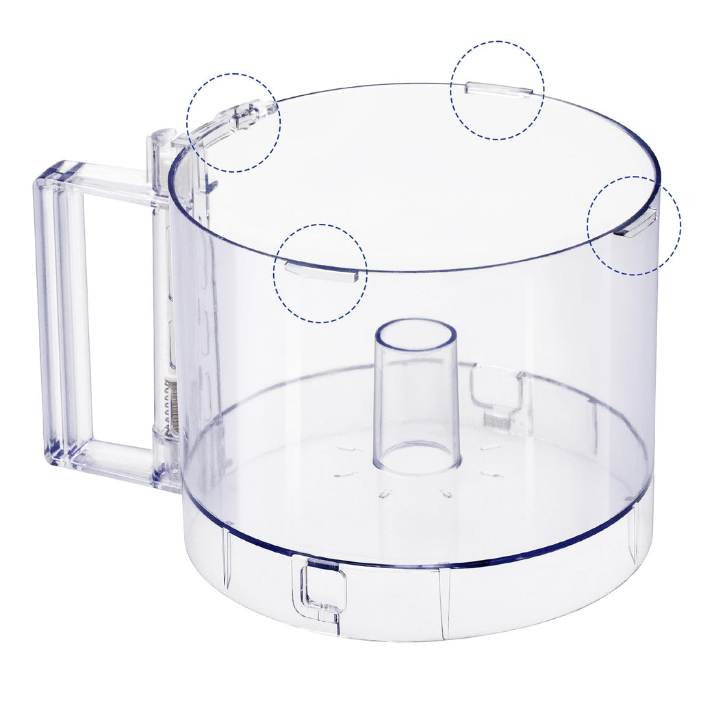 Food Processor Work Bowl 7-Cup with 4 Locking Tabs A3681