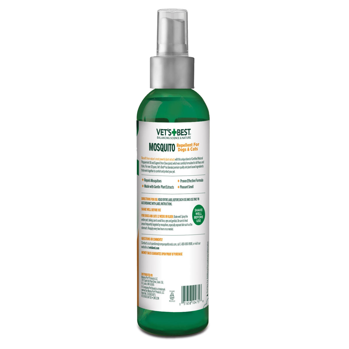 Mosquito Repellent Spray for Dogs & Cats 8 oz W186
