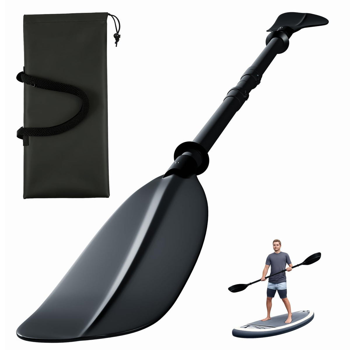 4 Piece Adjustable Kayak Paddle with Storage Bag P38940