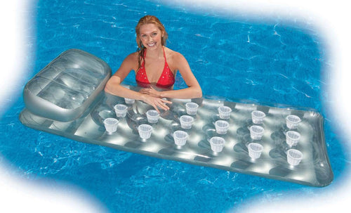 18-Pocket Mattress Pool Lounger with Headrest 3 Pack H76663