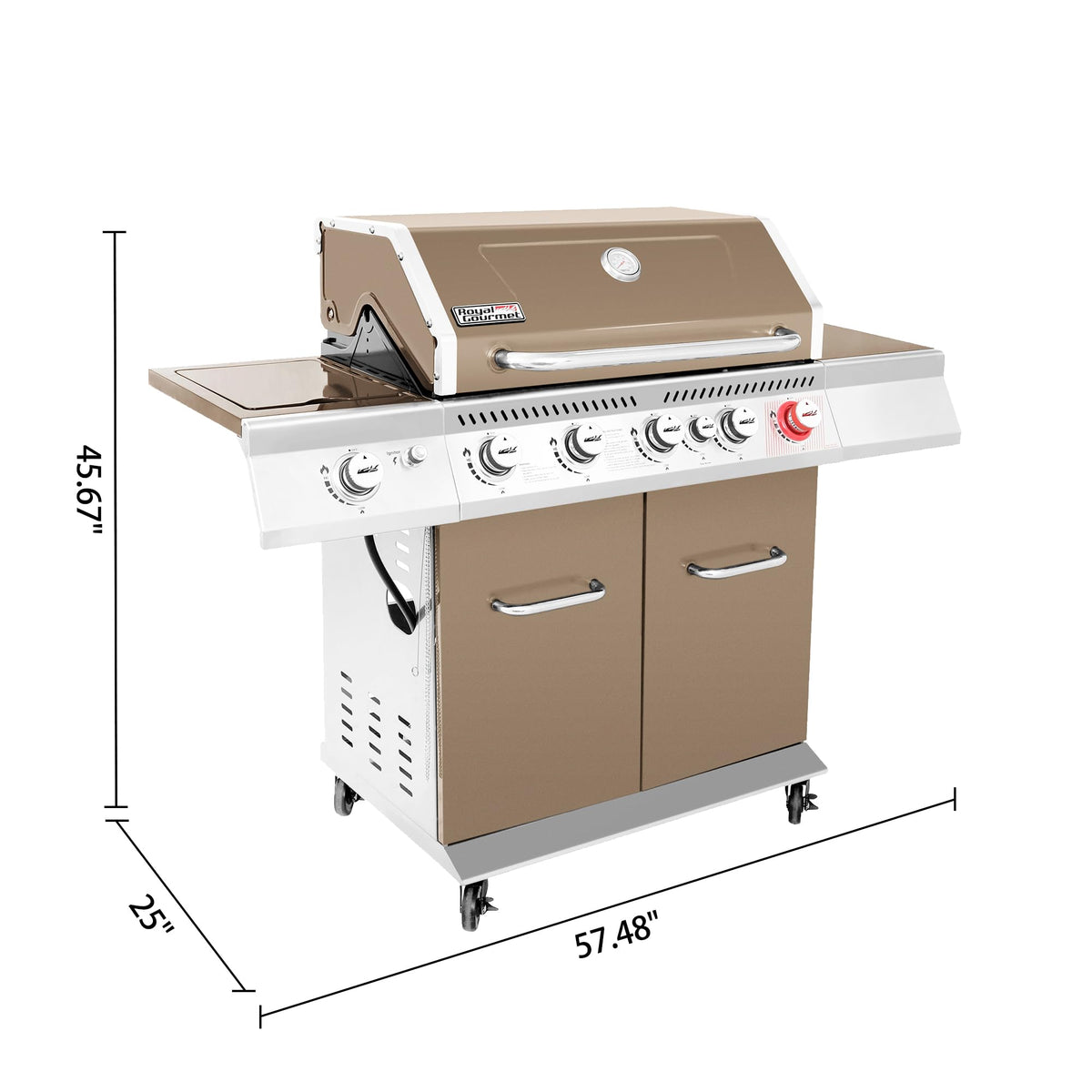 5-Burner Propane Gas Grill with Side Burner J42623