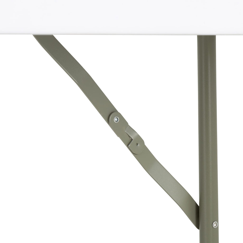 White Rectangular Blow-Molded Plastic Folding Training Table Y278884