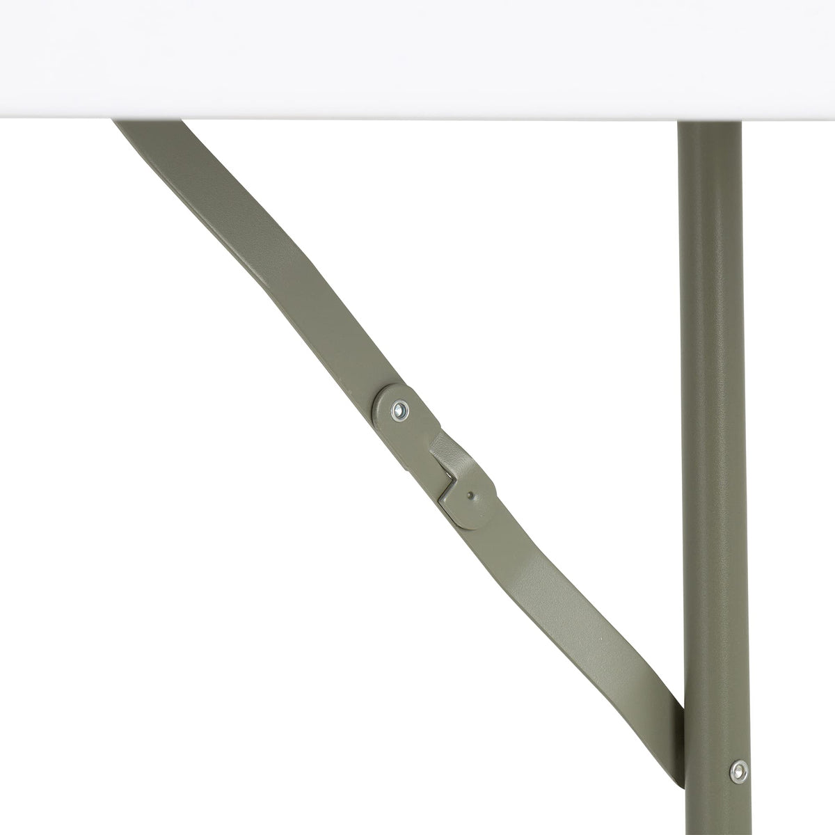 White Rectangular Blow-Molded Plastic Folding Training Table Y278884