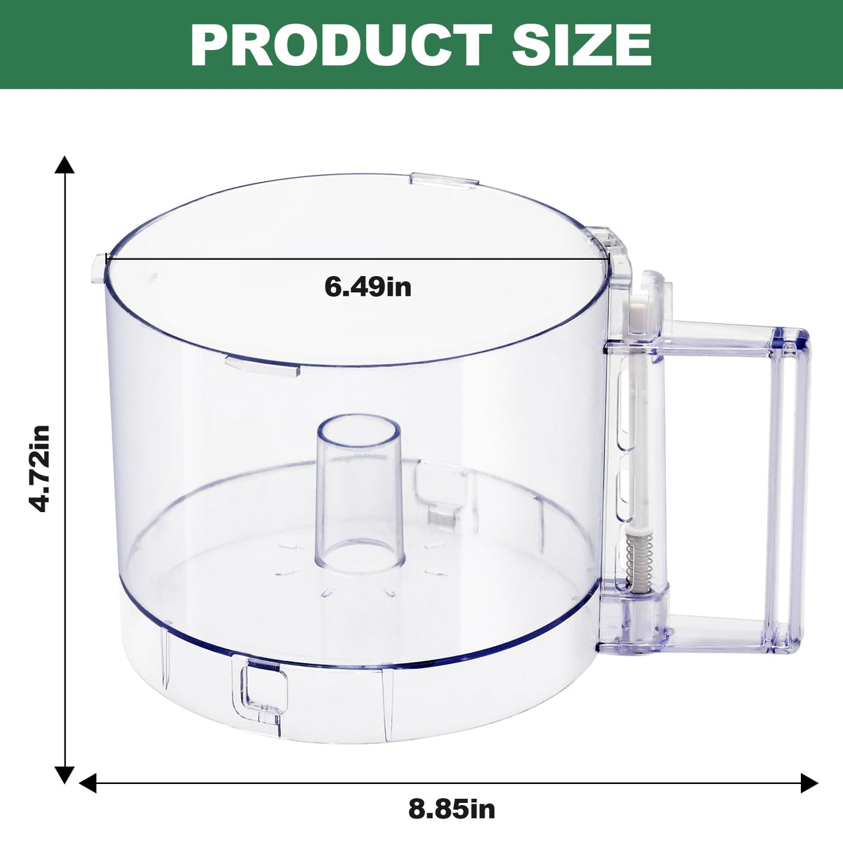 Food Processor Work Bowl 7-Cup with 4 Locking Tabs A3681