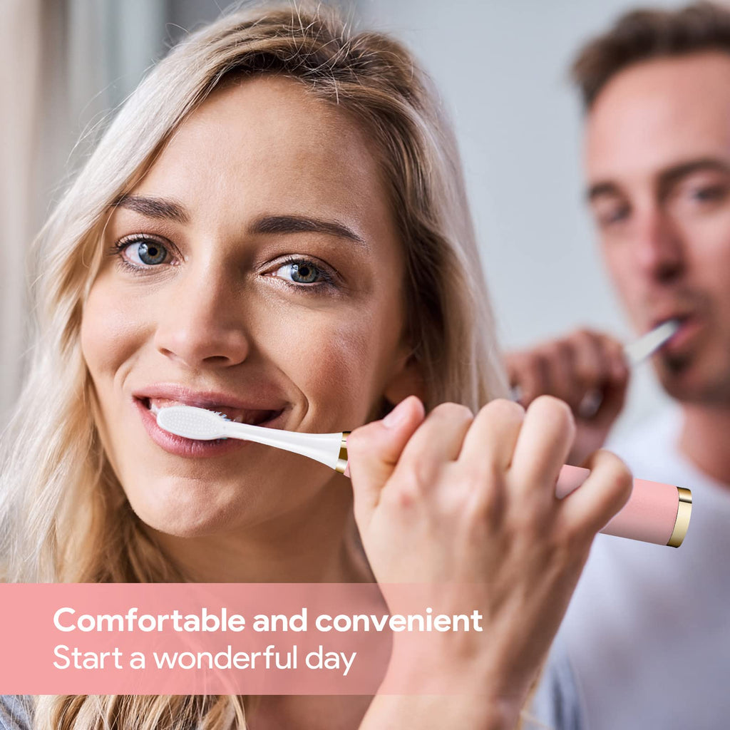 Rechargeable Sonic Toothbrush 2-Pack White Pink C46873