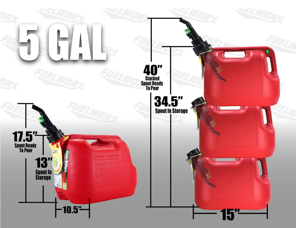 5 Gallon Gas Cans 3-Pack F835276