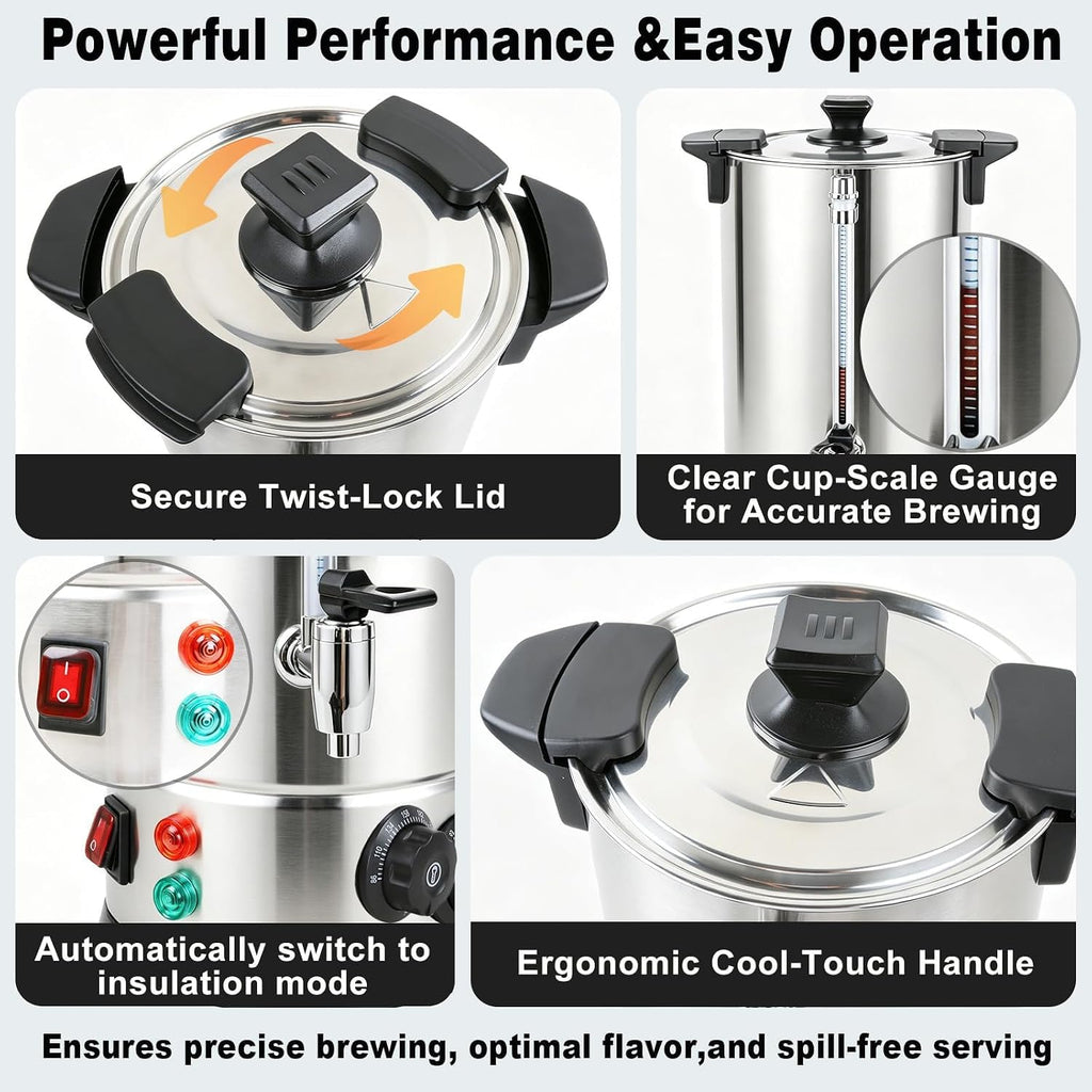70 Cup Stainless Steel Coffee Urn B833
