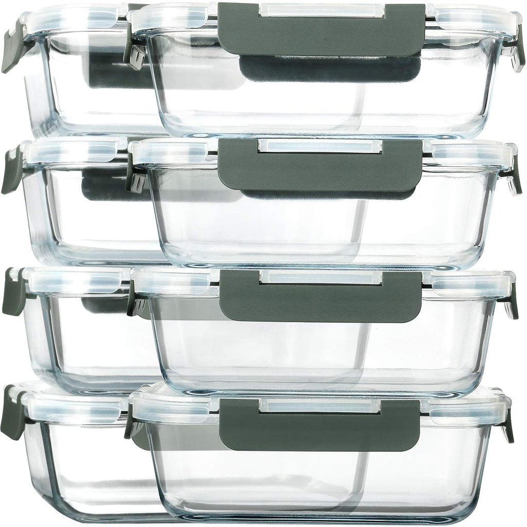 30 oz Glass Food Storage Containers with Lids V356380