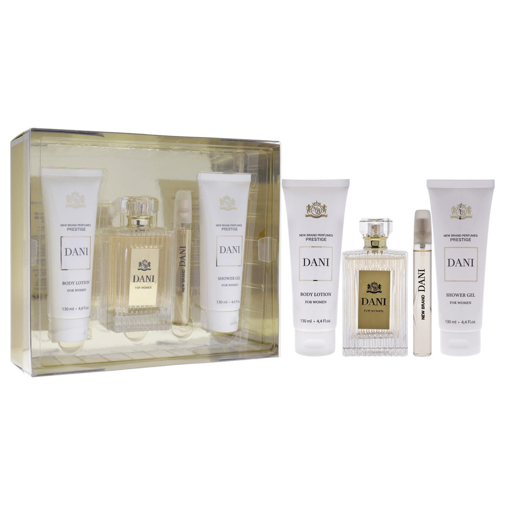 4 Pc Gift Set 3.3oz EDP Spray, 0.5oz EDP Spray, 4.4oz Shower Gel, 4.4oz Body Lotion J525