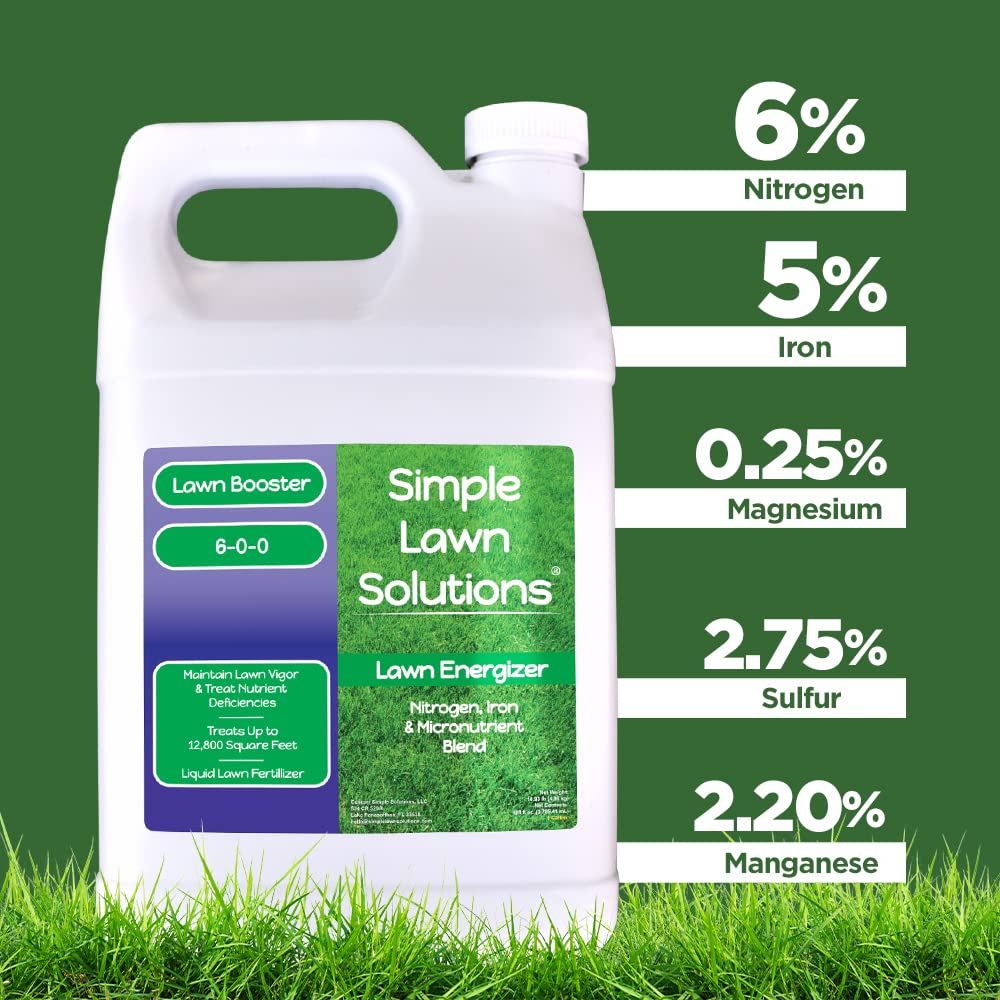 Commercial Grade Liquid Grass Fertilizer with Nitrogen, Iron, Micronutrients 1 Gallon O81237