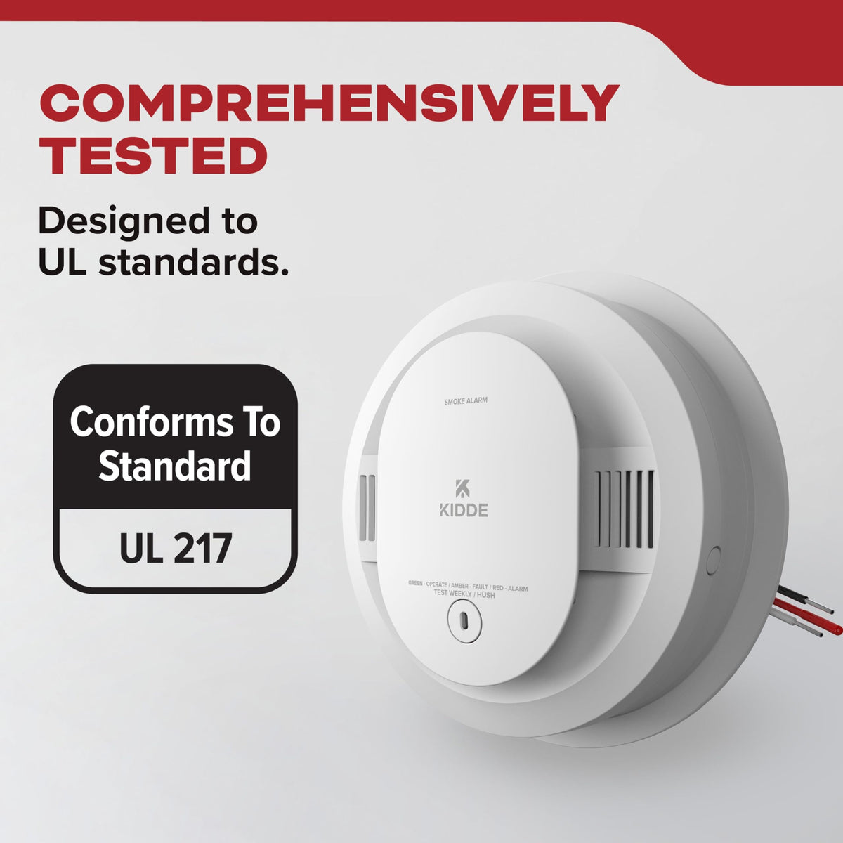 Smoke Detector, Hardwired with AA Battery Backup, 3 Pack X813831